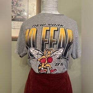 Vintage No Fear Bee T-Shirt Single Stitch Graphic Logo